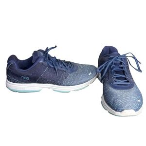 Ryka Blue Dominion Walking Shoes Ombre Lace Up‎ Women's Size 11M